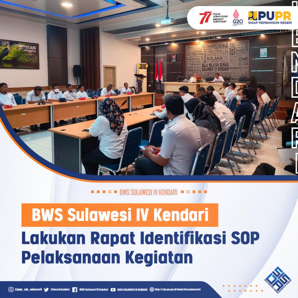 BWS Sulawesi IV Kendari Lakukan Rapat Identifikasi SOP Pelaksanaan Kegiatan